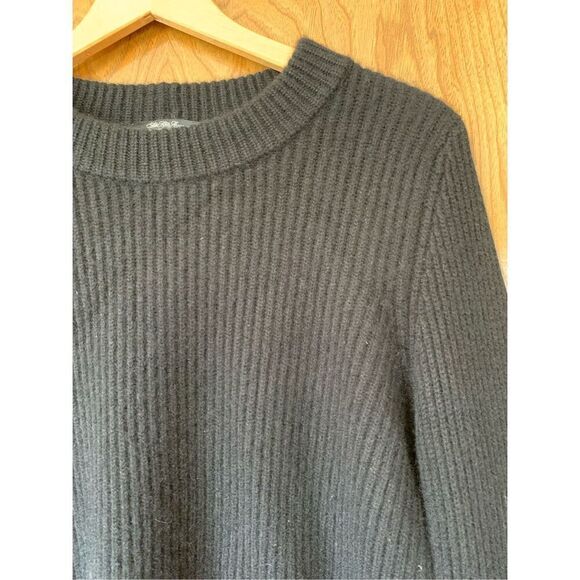 Saks Fifth Avenue Cashmere Tiered Ruffle Sleeve Sweater Black Size M - Picture 4 of 12